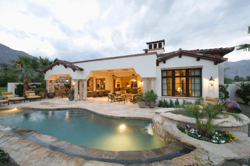 Bright California home with a backyard pool